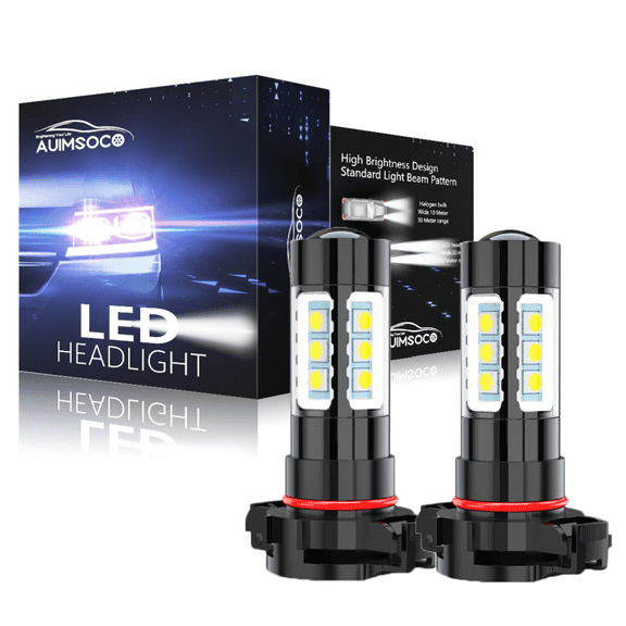 H16 5202 LED Fog Light Bulb, 4000LM Per Set, 6000K Cool White, CSP LED Chips, Fog Light Bulbs or DRL Replacement, Pack of 2