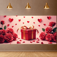 thumbnail image 6 of LUUFILx Heart Balloons Backdrop Background Wall Banner Valentines Day Party Decorations Romantic Celebration Event Decor Wedding Photography Prop, 6 of 9