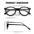 thumbnail image 6 of Blue Light Glasses for Women Men, Advanced 99% Blue Light Blocking Computer Glasses - Anti Eyestrain & UV Glare Protection, Vintage Thick Round Rim Frame Eyeglasses, 6 of 7