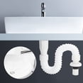 thumbnail image 3 of 2 piezas de manguera de drenaje de agua flexible para lavabo de baño tipo aleta, accesorios de drenaje, 3 of 14