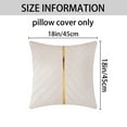 thumbnail image 6 of REGALWOVEN Velvet Throw Pillow Cover with Gold Striped Cushion Case Modern Pillowcase for Sofa Couch Bedroom Living Room Home Decor White 18" x 18", 6 of 6