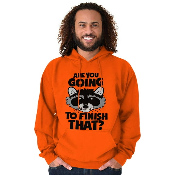 Cute Raccoon You Going to Finish That Unisex Plus Size Hoodie Brisco Brands 2X