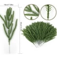 thumbnail image 2 of Dalrosia Christmas Norfolk Pine Picks, Norfolk Pine Artificial Christmas Branches DIY Crafts Faux Christmas Norfolk Pine Branches for Xmas Indoor Outdoor Home Decor, 2 of 7