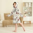 thumbnail image 4 of FORMRS Niños Bathrobe Unisex Hooded Robe Soft Plush Pajamas Sleepwear, Size 10-12T, Plaid Deer, 4 of 7