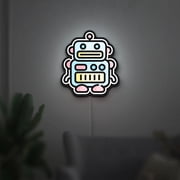 Robot 3D Novelty Light Box for STEM Rooms, Tech Decor, Ideal for Robotics Enthusiasts (Width 8 inch, 20cm)