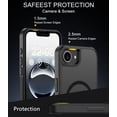 thumbnail image 3 of for iPhone 16E Case, Compatible with MagSafe, Translucent Matte Shockproof Anti-Slip Anti-Fingerprint Pocket-Friendly Phone Case Cover - Black, 3 of 7