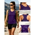 thumbnail image 4 of NELEUS Womens Workout Tank Tops for Athletic Yoga Running Gym Sleeveless Shirts Crewneck Racerback,Dark Purple,US Size S, 4 of 8
