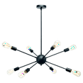 thumbnail image 2 of Industrial Sputnik Chandeliers, 8 Lights Pendant Lighting Fixture, Black, Vintage Ceiling Light for Kitchen Dining Living Room Bedroom Lighting, 2 of 9