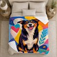 thumbnail image 5 of Colorful Australian Shepherd Dog Pop Art, Playful Pet Portrait Pattern, Warm Flannel Blanket for Living Room and Bedroom, Dog Lovers Just Because Gift, Pet Lover Home Decor, 5 of 9