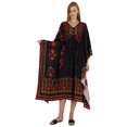 thumbnail image 5 of Bimba Womens Printed Rayon Cover-Up Caftan Long Kimono Maxi Dress Side Split Beach Kaftan Dress, 5 of 7