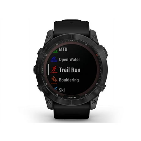 Garmin fenix 7X Sapphire Solar, Black DLC Titanium with Black Band