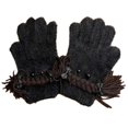 thumbnail image 1 of Knit Lovely Mitten Soft Plush Gloves with Bowknot and Braids Detail for Children and Women Winter Photo Props White, 1 of 4