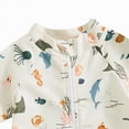 thumbnail image 6 of NIEWTR Baby Boy Swimsuit UPF 50+ Short-Sleeve One Piece Zipper Toddler Bathing Suit Baby Beach Wear Sunsuit(White,2-3 Years), 6 of 9