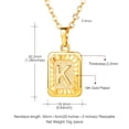 thumbnail image 5 of U7 Initial Monogram Necklace for Men Women Letter K 14K Gold Plated Pendant Script Name Jewelry Gift for Birthday Christmas, 5 of 7