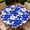 Blue White Floral, variant on YESAD Round Outdoor Tablecloth For Up To 36in With Umbrella Hole & Zipper Waterproof Elastic Edge Fitted Table Cover Big Sunflower For Patio Picnic Party, Blue White Floral