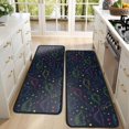thumbnail image 4 of Kitchen Rugs Sets Of 2,Colorful Doodle Dinosaurs Dark Pattern Anti Fatigue Kitchen Mat Rugs Non Slip Washable,Decorative Kitchen Floor Mats for Kitchen,Sink,Laundry,17"x47"+17"x47", 4 of 5