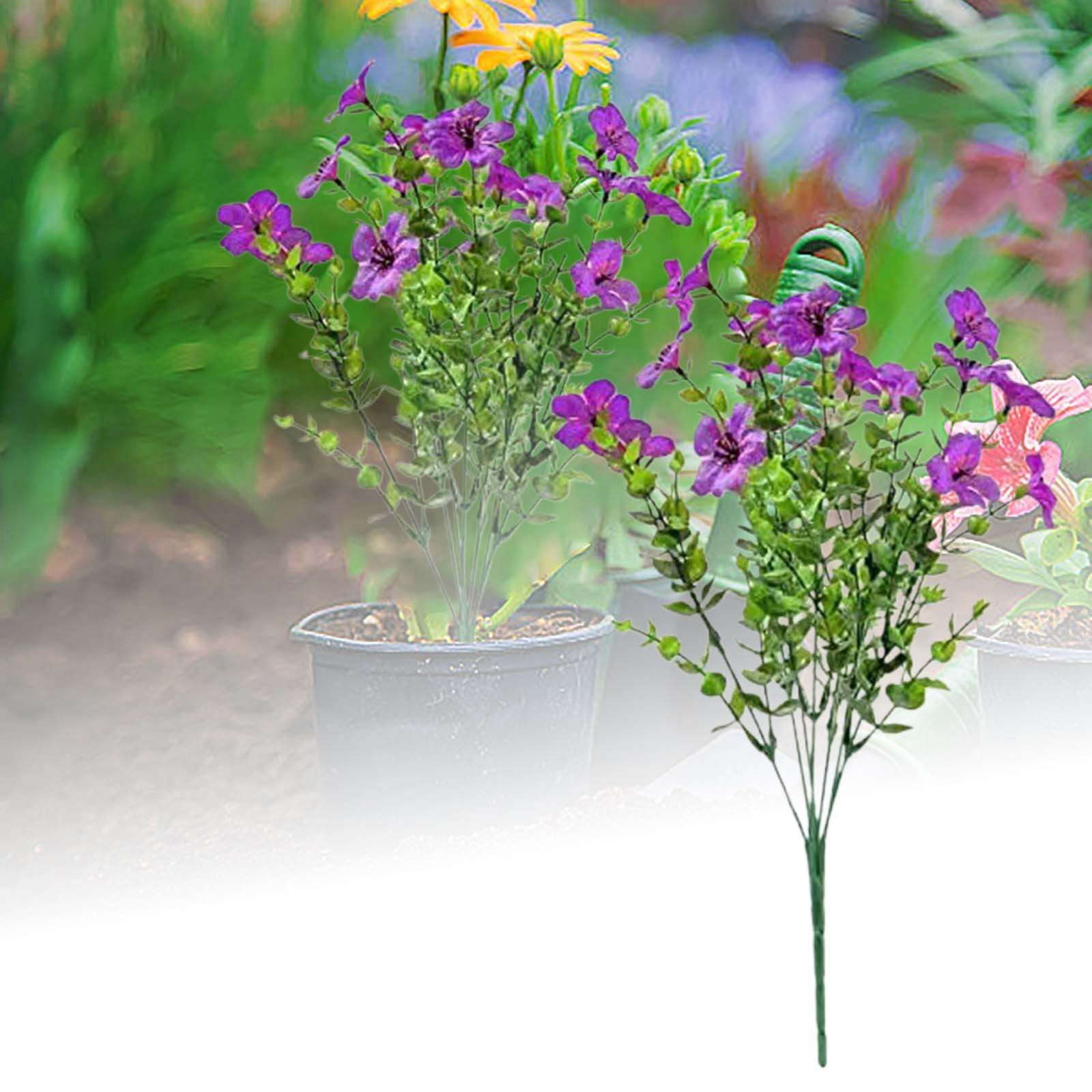 Outdoor Artificial Flowers Bulk - UV Resistant for Porch & Garden Decor, Realistic Wildflowers That Never Fade - Spring Summer Decorations