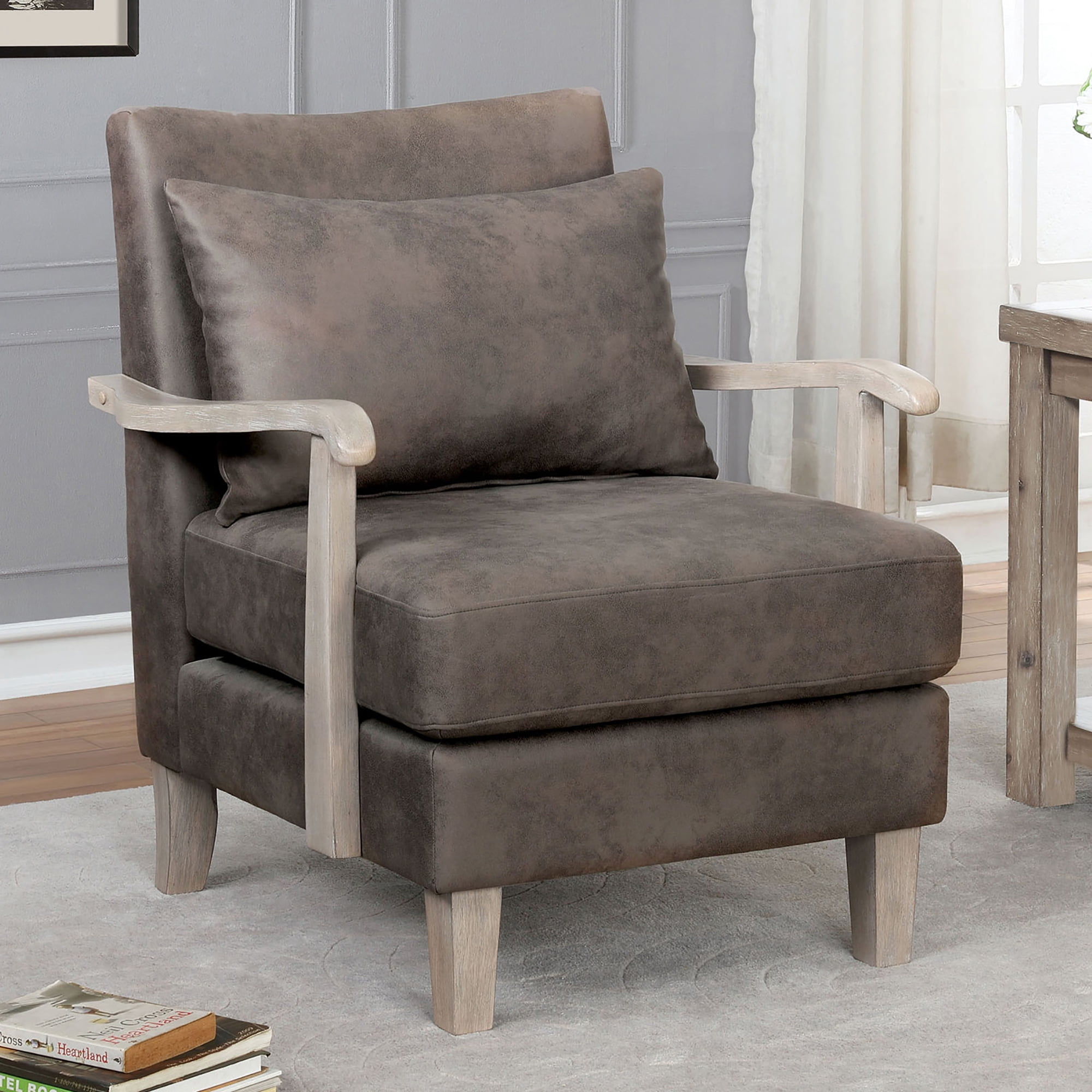 Furniture of America Khari Lounge Chair, Brown