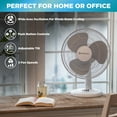 thumbnail image 4 of Comfort Zone 16" Oscillating Table Fan with Adjustable Tilt, White, 4 of 8