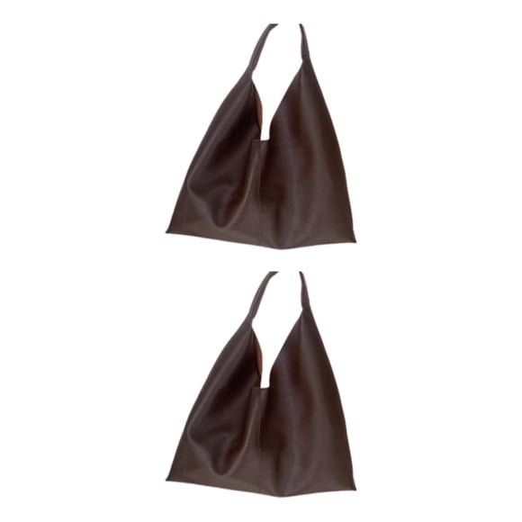 Sonducket Bolso de mano de cuero de PU de gran tamaño, bolso elegante y duradero para mujer, bolsas de viaje para café escolar café 2Conjunto