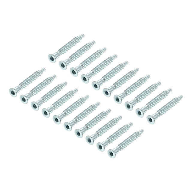 Tornillo Confirmat Uxcell para muebles 5x40mm tornillos de madera con socket hexagonal galvanizado 20 piezas