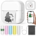thumbnail image 2 of Mini Portable Printer: Bluetooth Wireless Pocket Inkless Thermal Printer Sticker Maker with 5 Roll, 2 of 5
