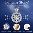 thumbnail image 6 of MomentWish 1 Carat Moissanite Halo Pendant Necklace for Women Dancing Simulated Diamond Necklace Sterling Silver Sparkling Gift for Her, 6 of 10