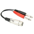 thumbnail image 1 of XLR Y Splitter Microphone Cable, Y Splitter Microphone Cable Excellent Transmission Quality Professional Sound XLR Female To Dual 6.35mm Male  For Microphone, 1 of 8