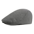 thumbnail image 1 of Sombreros para hombre, gorra ligera, de punto liso, con parte delantera plana y estilo británico antiguo, boina de algodón para hombre., 1 of 2