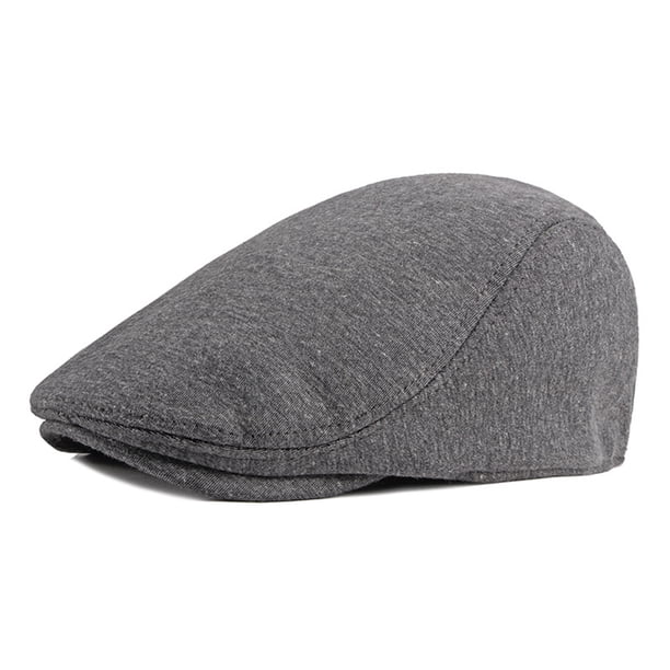 Sombreros para hombre, gorra ligera, de punto liso, con parte delantera plana y estilo británico antiguo, boina de algodón para hombre.