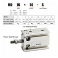 thumbnail image 2 of Pneumatic Air Cylinder SC 125-300 PT 1/2 Bore: 5 Stroke: 12 Air Cylinder Double Action Screwed Piston Rod Dual Action ,Multifunctional, 2 of 6