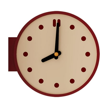 Decorative Clock Double Sided Watch Wall Mounted Modern Easy Read Display for Bedroom Housewarming Birthday Gift