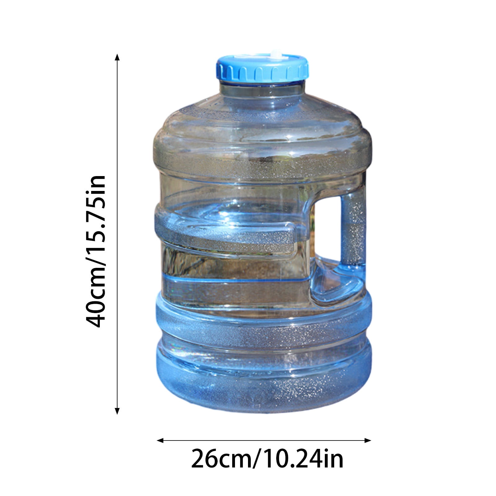 Camping Water Jug 5 Gallons with Faucet Transparent BPA Free Water Storage Container, Outdoor Water Tank with Handle for Hiking Sports Emergency Drinking Water Supply and Home Use