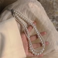 thumbnail image 4 of Collar de perlas de doble capa estilo palacio retro Collar de cadena tipo gargantilla de estilo Hong Kong de alto nivel y combinable, 4 of 5