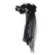 thumbnail image 2 of Velos de novia con corona floral, tocado de rosas artificiales, diadema para el pelo, accesorios para el pelo, guirnalda para fiesta de Halloween para mujeres (negro), 2 of 5