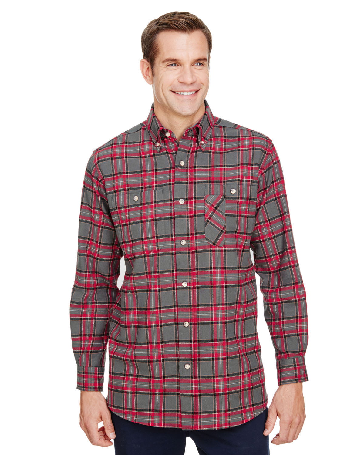 New Mens Yarn Dyed Flannel Lumberjack Check Brushed Cotton Work Shirt Small-XXL 