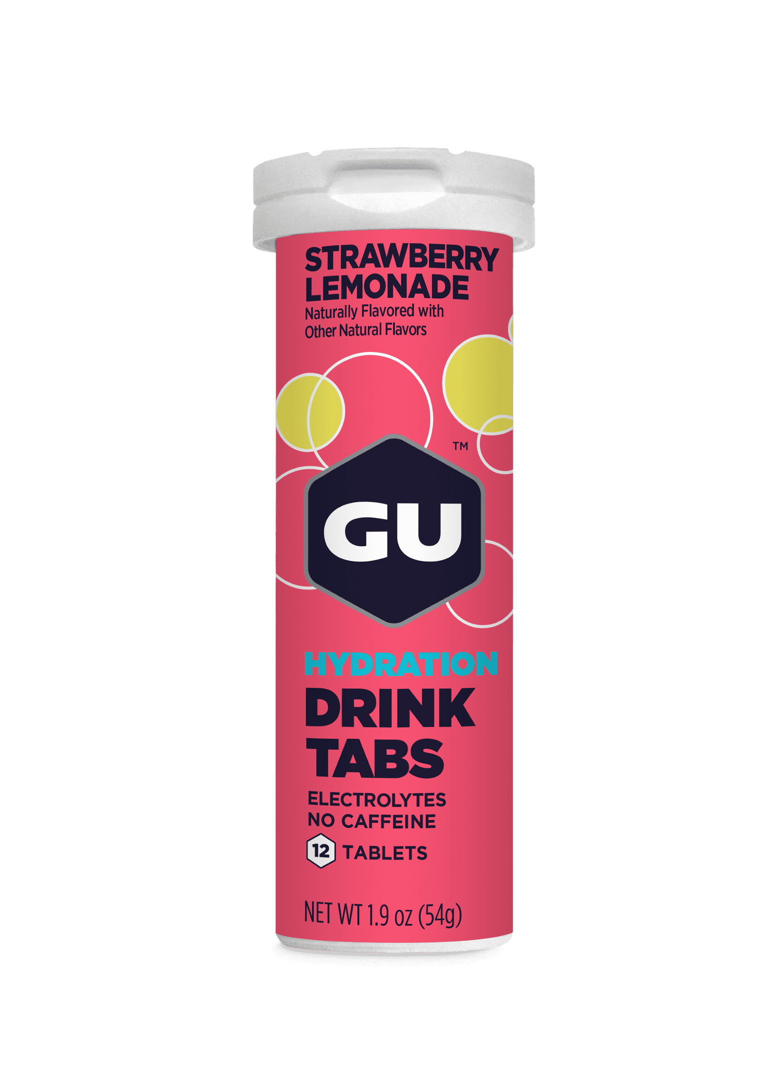 (4 pack) GU Energy Hydration Drink Tabs, Electrolyte Drink Tablets with Potassium, Strawberry Lemonade - 12 Servings