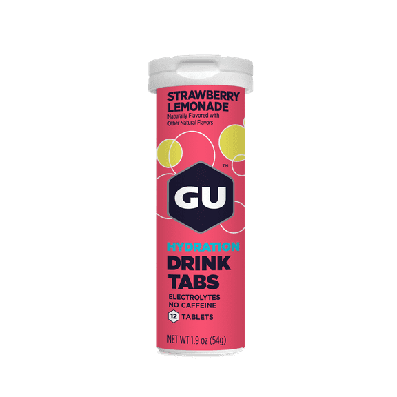 GU Energy, Electrolyte Drink Tablets, Stawberry Lemonade, 1 Tube