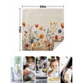 thumbnail image 5 of Cloth Napkins Set of 8 - 20x20 Inches, Yellow Red Blue Spring Floral Washable Reusable Table Napkins, Watercolor Botanical Summer Flowers Soft Absortbent Dining Napkin for Party Wedding Hotel, 5 of 8