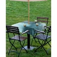 thumbnail image 4 of Fsddascl Blue Gray Outdoor Tablecloth - 54x54 Inch Square Dining Table Cover, Retro Abstract Gradient Plaid Geometric Art Waterproof Outdoor Table Cloth with Umbrella Hole & Zipper for Picnic/Patio, 4 of 7