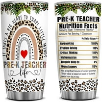 Prek Teacher Tumbler 20 Oz - Classroom Decor, Gifts, Essentials Cups, Must Haves, Appreciation Gifts