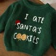 thumbnail image 5 of Gubotare Toddler Boy Girl Christmas Sweater Girls Sweaters Kids Crewneck Long Sleeve Pullover Sweater Fall Fashion Clothes Size 3 6 Months (Green,3-6 Months), 5 of 9