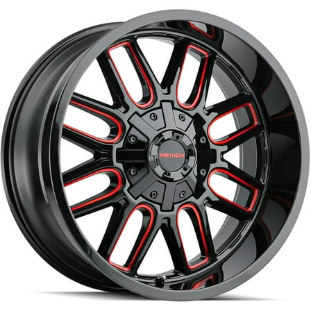 Mayhem Cogent-8107 17X9 5X127/5X139.7 -12Et 87.1Cb Black W/Prism Red