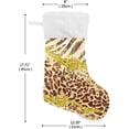 thumbnail image 2 of Coolnut 1 Pack Christmas Stockings 17.7 Inches Leopard Zebra Glitter Gold Large Size Xmas Cable Stocking Gifts & Decorations for Family Holiday Xmas Party, 2 of 6