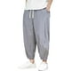 thumbnail image 1 of Pantalones informales de verano de algodón rectos y holgados para hombre - Transpirables, color liso, cintura elástica - Para el día a día/trabajo, 1 of 7