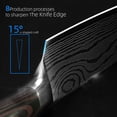 thumbnail image 3 of Japanese Chef Knife 5 Piece Kitchen Knives Set Damascus Laser Steel Slicing Chopping Cutter Cooking Tools, 3 of 5