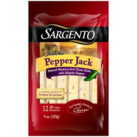 Sargento Snacks Pepper Jack Cheese Sticks, 12 count, 9 oz