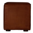 thumbnail image 2 of Cortesi Home Bronco Genuine Leather Cube Ottoman, Brown, 2 of 8