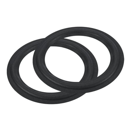 Uxcell Rubber Speaker Foam Edge Surround Rings 8 Inch 132mm x 195mm Subwoofer Rings for Repair or DIY Black 2 Pcs