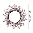thumbnail image 2 of 16 Inches Farmhouse Valentine's Day Wreath Romantic Valentines Wreaths for Front Door Rustic Valentines Door Wreath with Red Pink Heart Berry Cherry for Window Wall Wedding Porch Indoor, 2 of 6